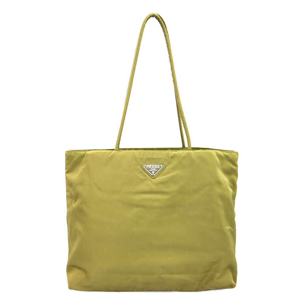 Prada Tessuto City Tote Shoulder Bag Yellow